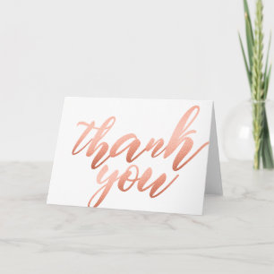Rose Gold Thank You Note Card