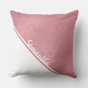 Rose Gold Throw Pillow