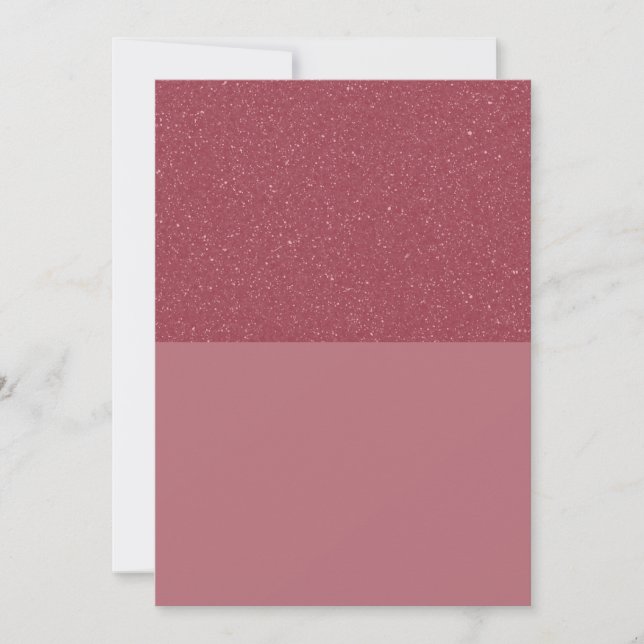 Rose Gold Top Glitter Invitation (Customizable) (Front)
