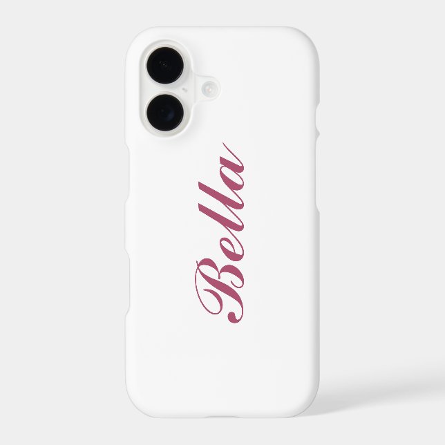 Rose Gold & Transparent Named iPhone 7 Plus (Back)