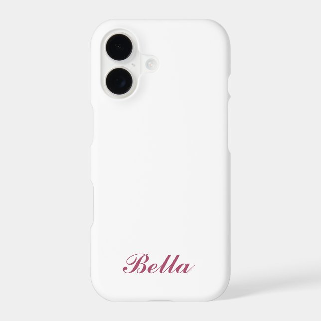 Rose Gold & Transparent Personalized iPhone 7 Case (Back)