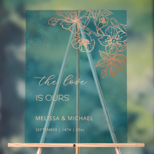 Rose Gold Turquoise Transparent Mariage