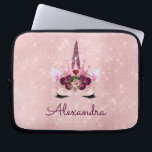 Rose Gold Unicorn Sparkle Princess Monogram Name Laptop Sleeve<br><div class="desc">Rose Gold Unicorn Sparkle Princess Monogram Name Girly Monogram Case. This case can be customized to include your first name. Please contact the designer for matching items.</div>