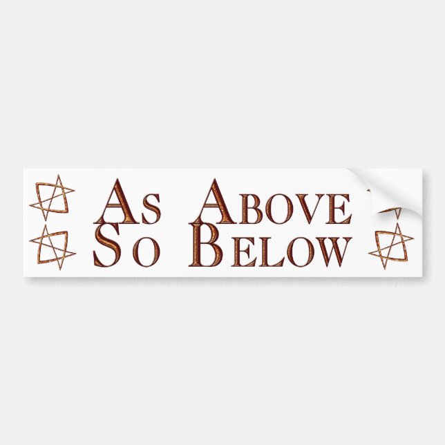 Rose Gold Unicursal Bumper Sticker (Front)