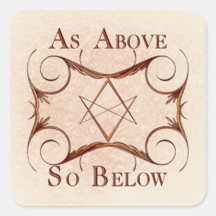 Rose Gold Unicursal Square Sticker