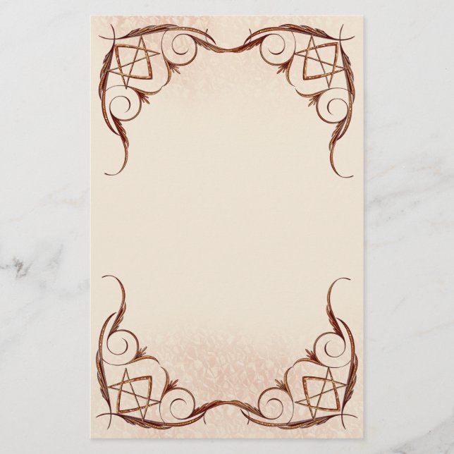 Rose Gold Unicursal Stationery (Front)