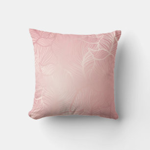 Rose gold vintage Damask  Throw Pillow
