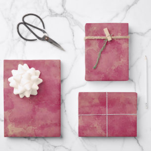 Rose Gold Watercolor Abstraction Wrapping Paper Sheet