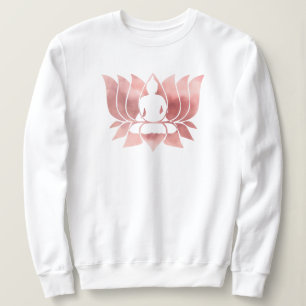 Rose Gold Watercolor Texture Buddha Meditation Zen Sweatshirt