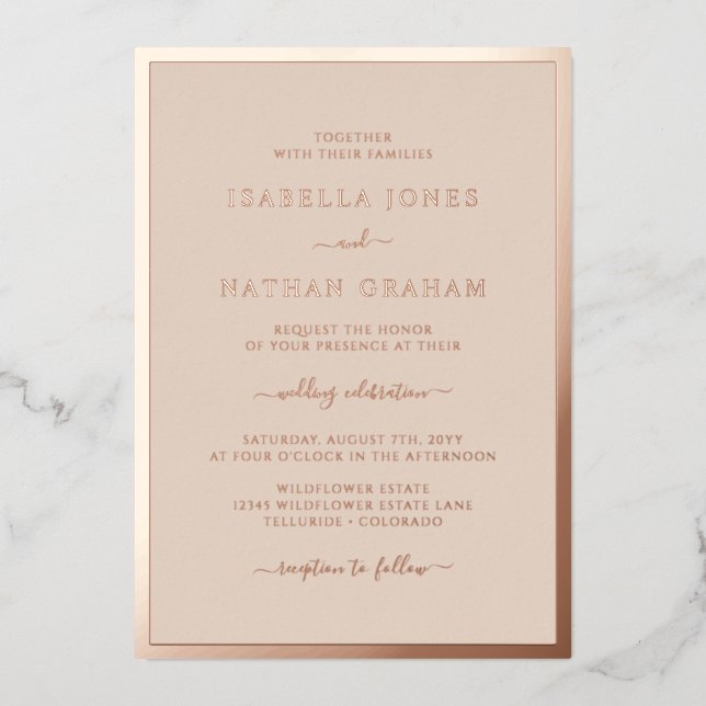 Rose Gold Wedding (Front)