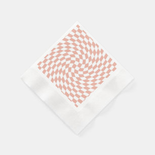 Rose Gold Wedding Collection Check Chequered Napkin