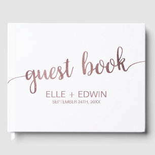 Rose Gold Wedding Guest Book