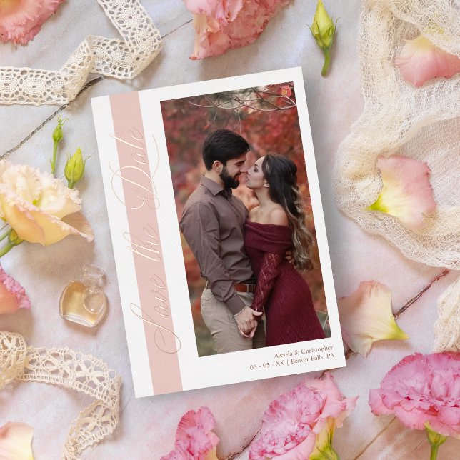Rose Gold Wedding Romantic Hand Lettered Photo (Creator Uploaded)