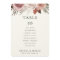 Rose Gold Wedding Table 10 Seating Chart card