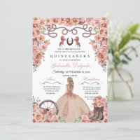 Rose Gold Western Charra Girl Ranchero Quinceanera