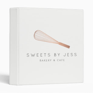 Rose Gold Whisk Bakery Binder