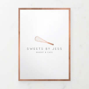Rose Gold Whisk Bakery Menu de restauration Brochu