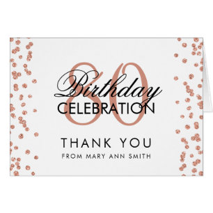 Rose Gold White 80e anniversaire Merci Parties sci