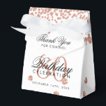 Rose Gold White 80th Birthday Thank You Confetti Favor Box<br><div class="desc">Elegant "Thank You" 80th Birthday Rose Gold Faux Glitter Confetti White design.</div>