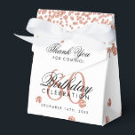 Rose Gold White 80th Birthday Thank You Confetti Favor Box<br><div class="desc">Elegant "Thank You" 80th Birthday Rose Gold Faux Glitter Confetti White design.</div>