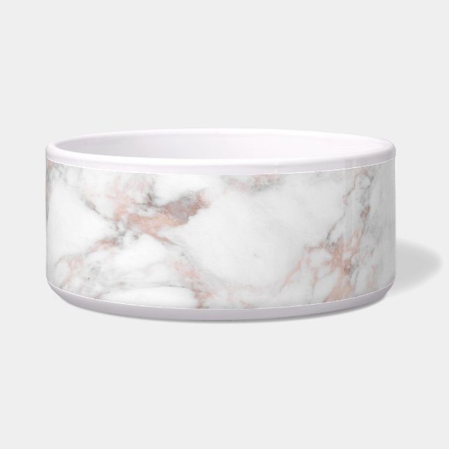 Rose Gold White Marble Trendy Template Elegant (Left)