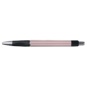 Rose Gold White Simple Horizontal Striped Pen