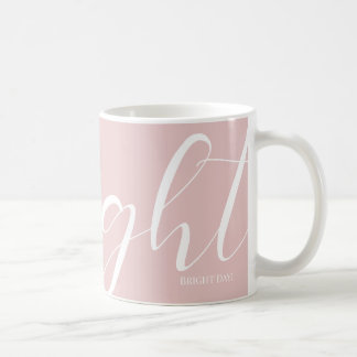 Rose Gold White Typography Mug