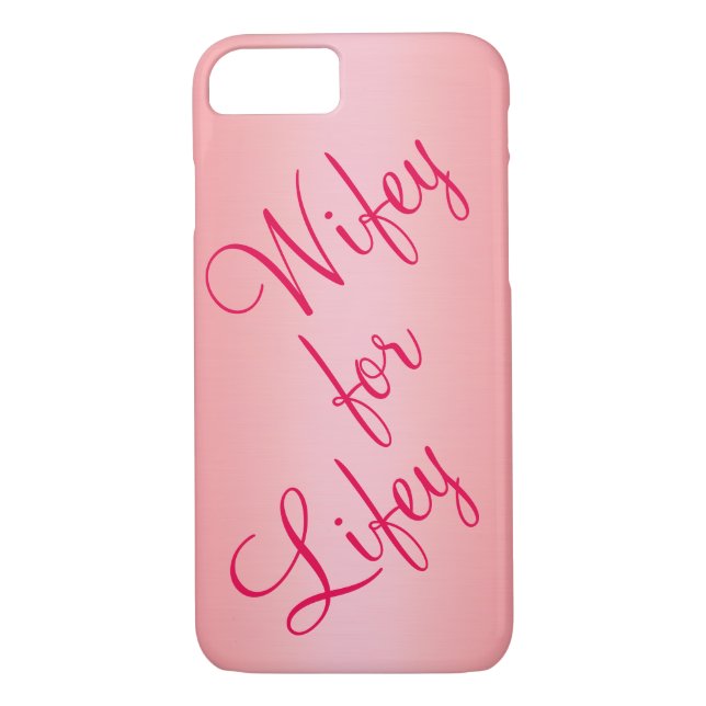 Rose Gold Wifey iPhone 7 Coque (Dos)