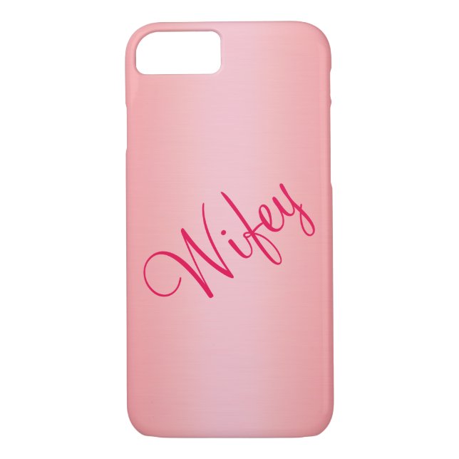 Rose Gold Wifey iPhone 7 Coque (Dos)