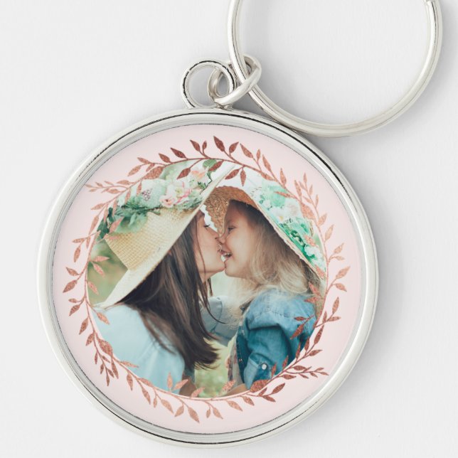 Rose Gold Wreath Keychain (Front)