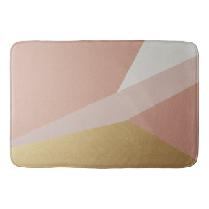 Rose Golden Hour Geometry Bath Mat