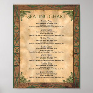 Rose gothique Poster rouge et noir Numéro de table