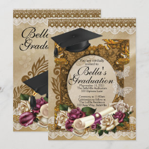 Rose Graduation Invitations