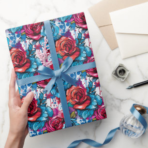 Rose Graffiti Urban Streetwear Wrapping Paper