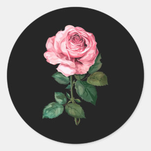 Rose Graphic Premium Tri-blend  Classic Round Sticker