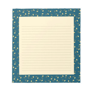 Rose Green Border Notebook Pad
