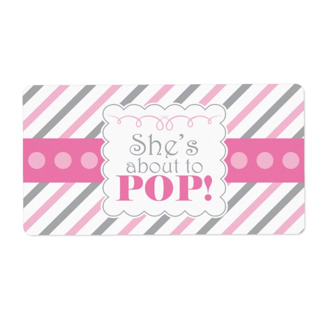 Rose & Grey Elle est sur le point de POP Étiquette (Devant)