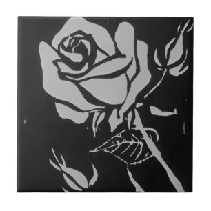 "Rose Grey" Kitchen Garden Ceramic Tile