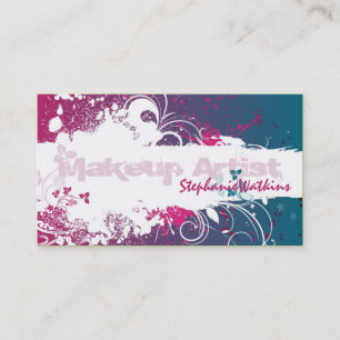 Rose grunge d'éclaboussure de carte de visite de