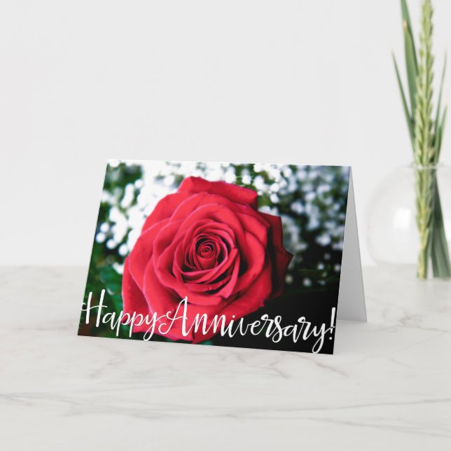 Rose + Happy Anniversary! Card (Front)