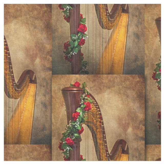 Rose Harp Fabric (Close Up)