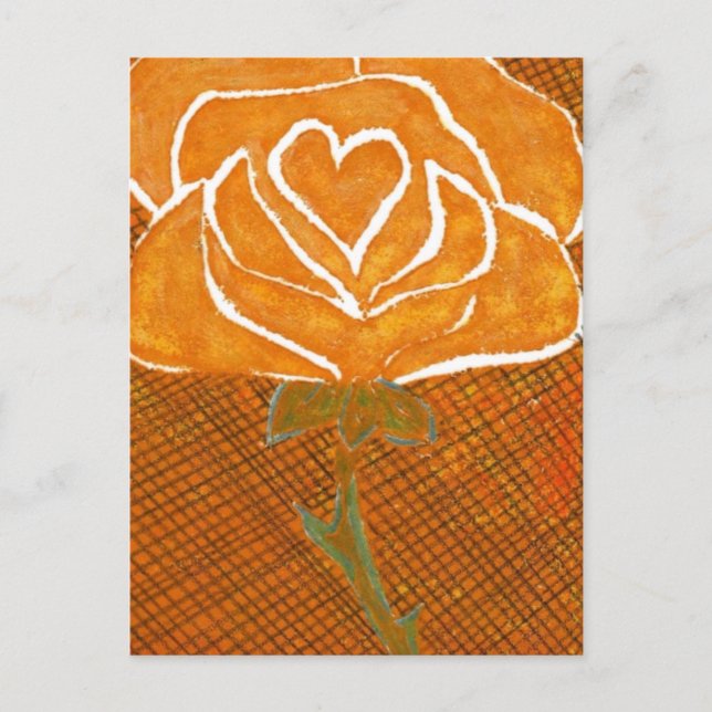 "Rose Heart #3" Floral Postcard (Front)