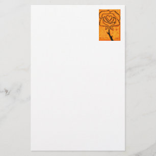 "Rose Heart #5" Floral Stationery