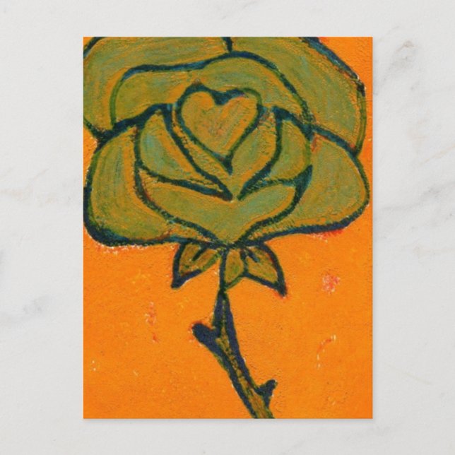 "Rose Heart #9" Floral Postcard (Front)