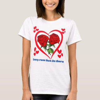 Rose Heart customize premium T=shirts T-Shirt