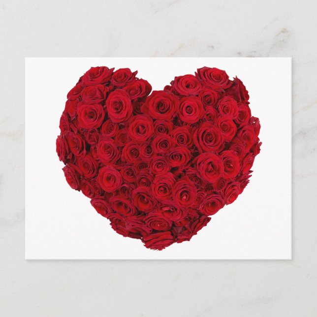 Rose heart shape postcard (Front)