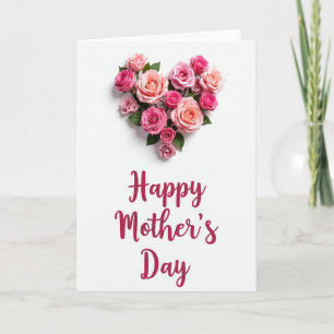 Rose Heart Sweet Mothers Day Card