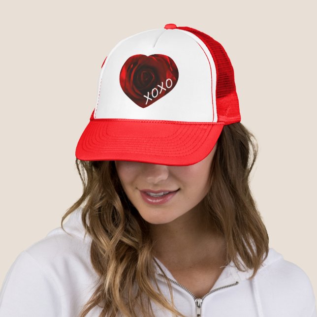 Rose Heart XOXO Trucker Hat (In Situ)
