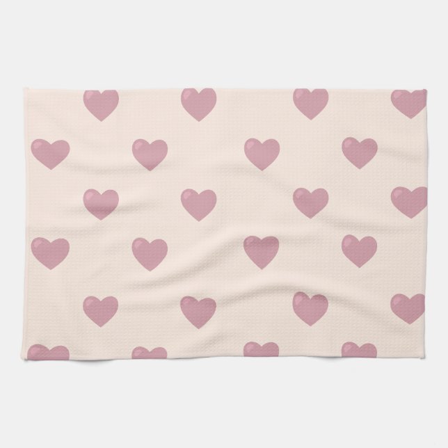 Rose Hearts Kitchen Towel (Horizontal)