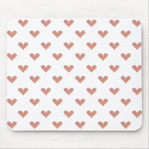 Rose Hearts Pattern Mouse Pad